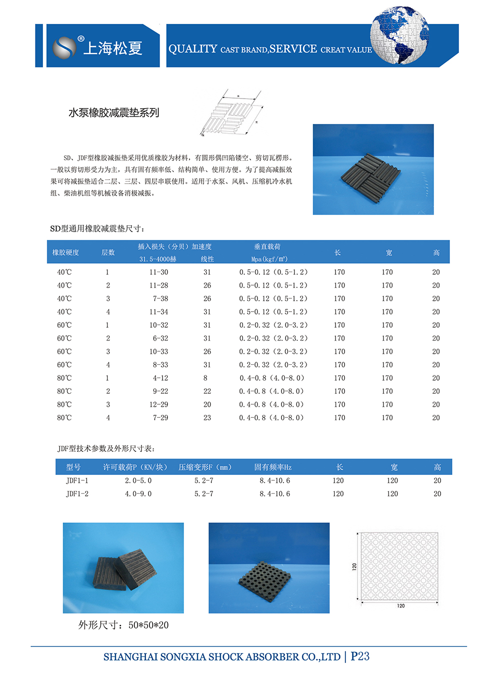 JDF型橡膠色伊人网下载墊參數圖